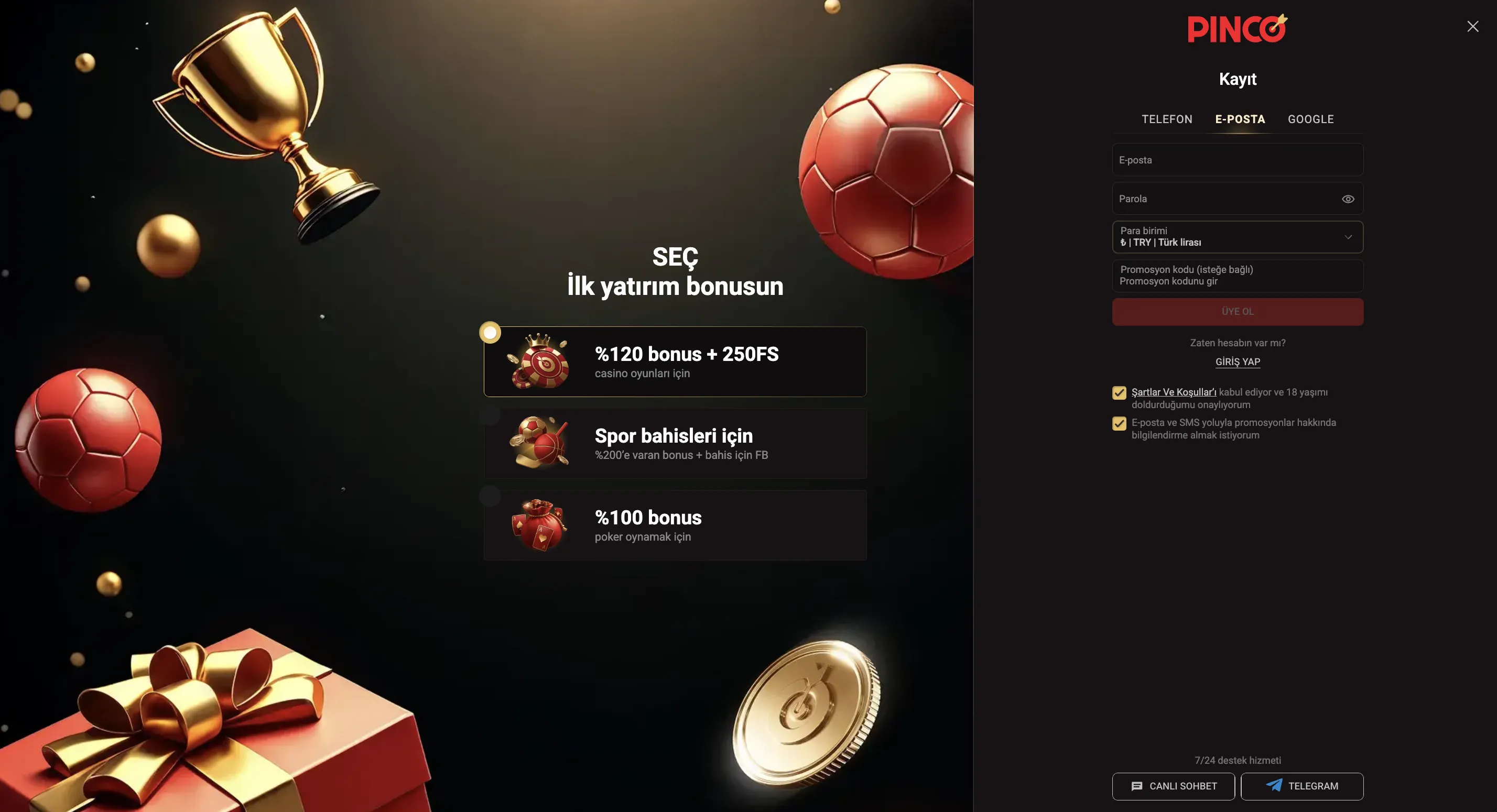 Pinco Casino güncel giriş adresine nasıl ulaşılır