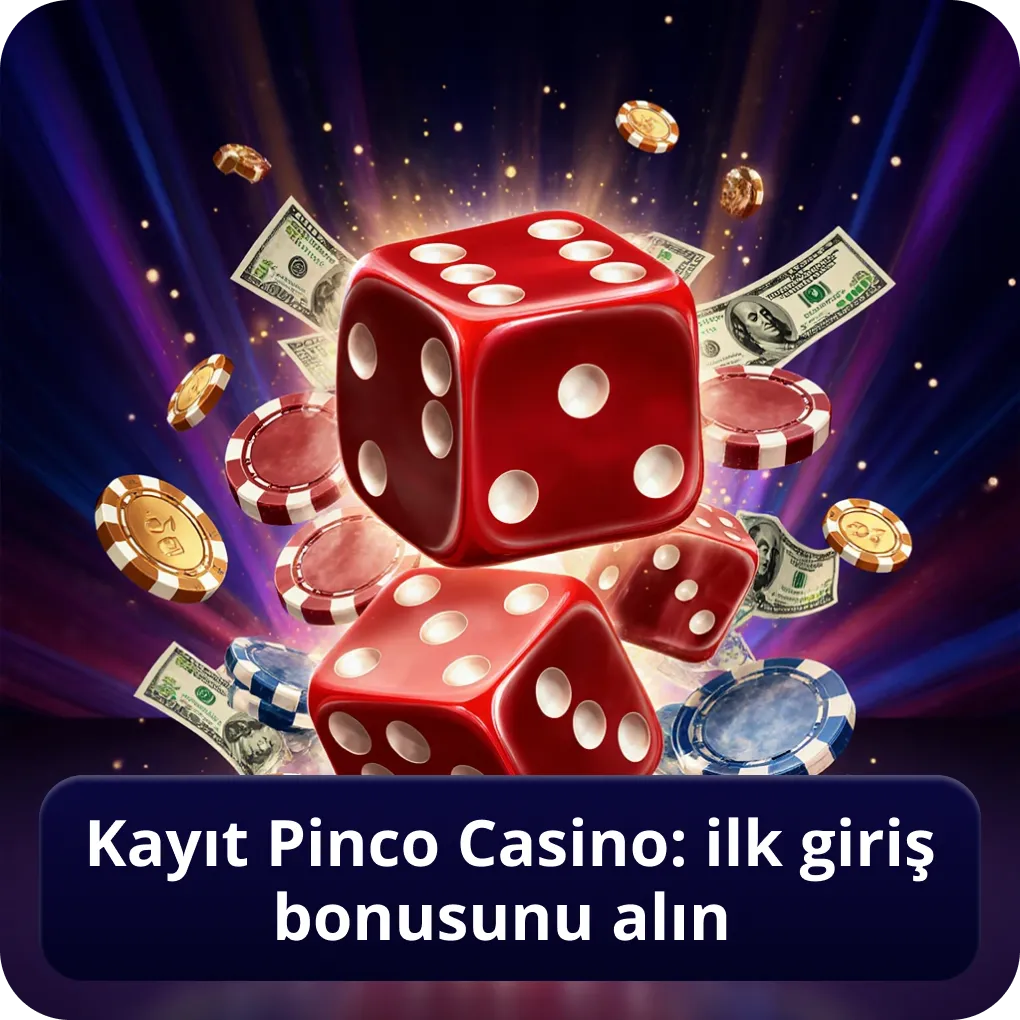 Kayıt Pinco Casino: ilk giriş bonusunu alın